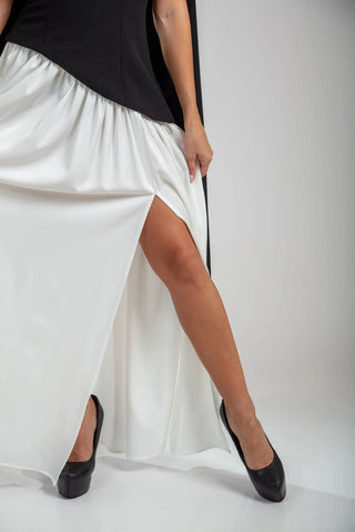 שמלות סרפין – שחור/לבן