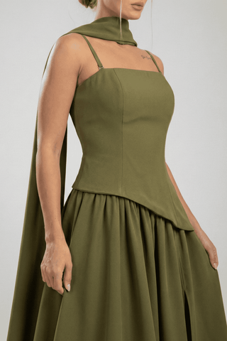 שמלות סרפין – ירוק זית
