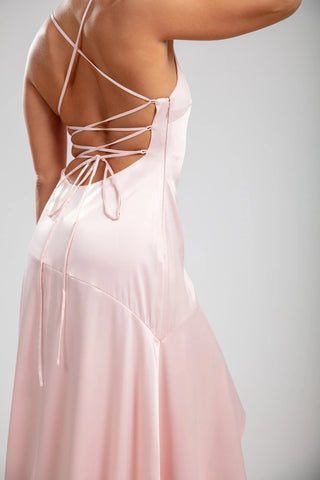 שמלות סולן קסקדה - ורוד רך