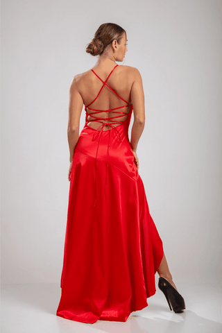 שמלות סולן קסקדה - אדום קרימזון