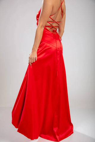 שמלות סולן קסקדה - אדום קרימזון