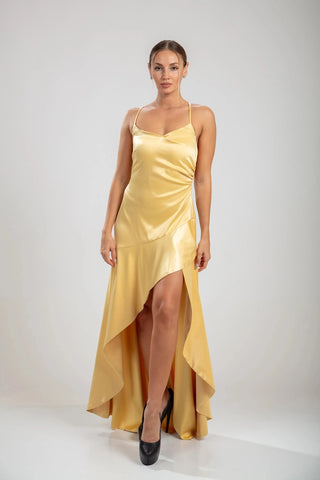 שמלות סולן קסקדה - לימון