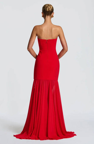 Aurelia Veil Gown – Red