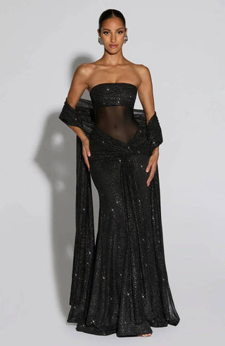 Astryx Sparkle Gown - Black