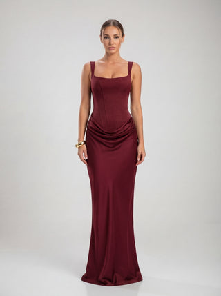 שמלת מחוך נוקטורן – אדום בורדו