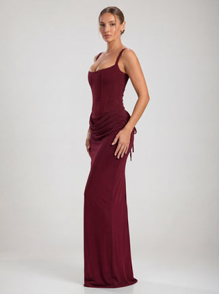 שמלת מחוך נוקטורן – אדום בורדו