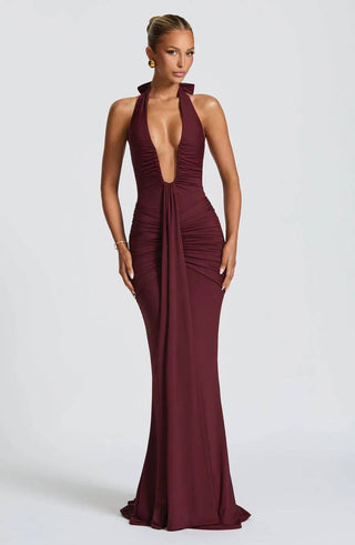 Azura Halcyon Gown – Burgundy Red