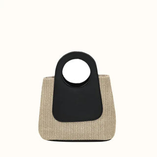 Patchwork Straw Bag - Mirna