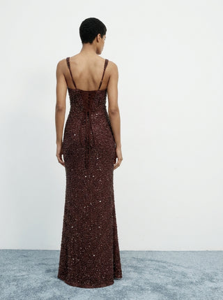 Regalia Gown – Plum Sparkle