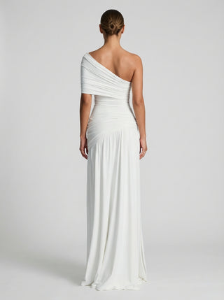 שמלת רדיפה נוקטיס - לבן