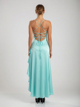 שמלות סולן קסקדה – טורקיז בהיר