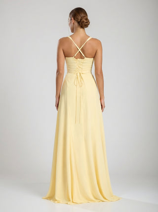 ELVIRA Soft Corset Flow Gown - Butter Yellow