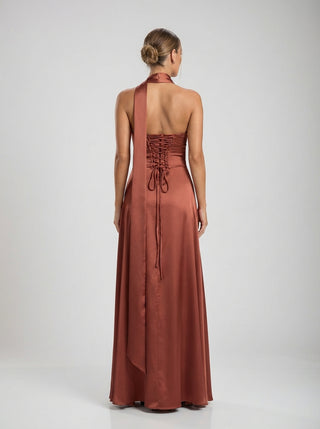 שמלת סלארה וייל – חום אדמדם