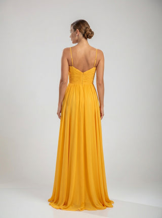 שמלת שיפון עם קפלים של Aurea