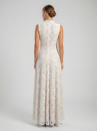 Seraphine Lace High-Neck Gown