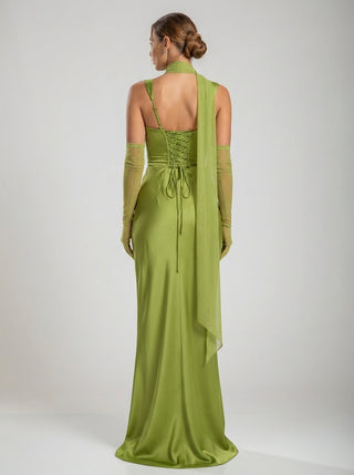 שמלות רגאליה – זית בהיר