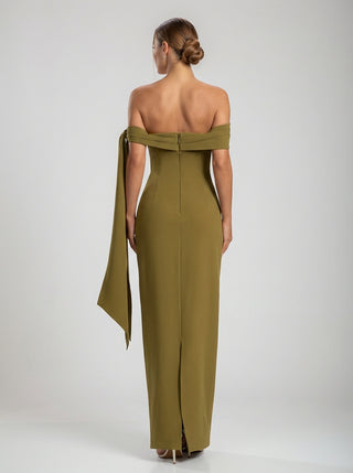 שמלות סוברן – זית כהה