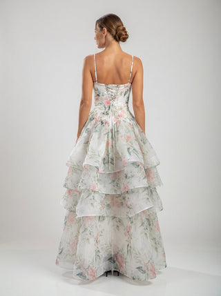 Rosalie Tiered Floral Gown