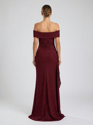 שמלת מרסלין – Sparkle יין עמוק