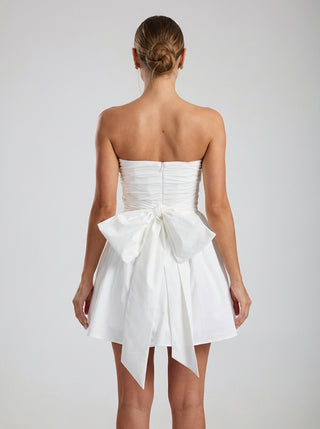 שמלת מיני אורורה — שנהב