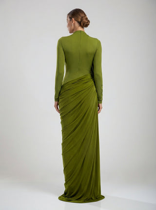 זורי – שמלת ערב בצבע זית