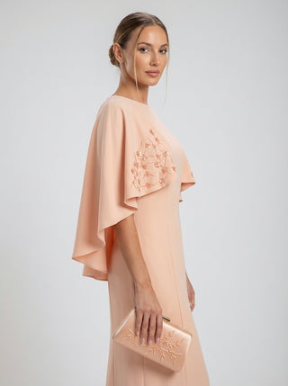 Patricia Cape Gown – Blush Nude