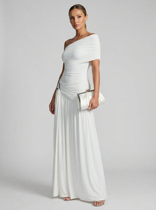 שמלת רדיפה נוקטיס - לבן