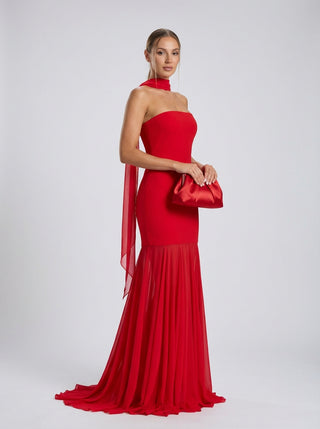 Aurelia Veil Gown – Red