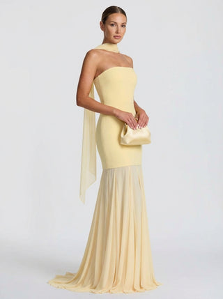 שמלת ערפל אורליה – צהוב לימון