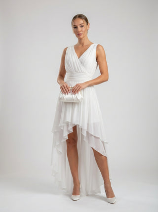 Lucienne High-Low Chiffon Dress