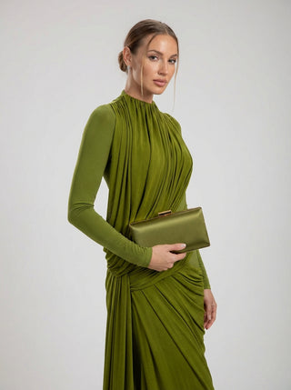 זורי – שמלת ערב בצבע זית