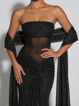 Astryx Sparkle Gown - Black