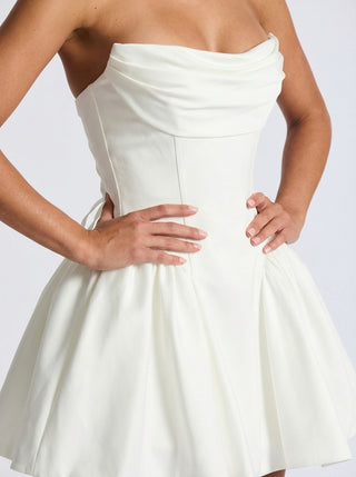 שמלת מיני סלסטין — שנהב