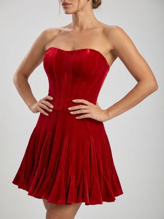 Ravelle Velvet Corset Mini Dress