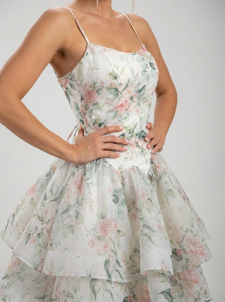 Rosalie Tiered Floral Gown
