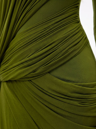 זורי – שמלת ערב בצבע זית