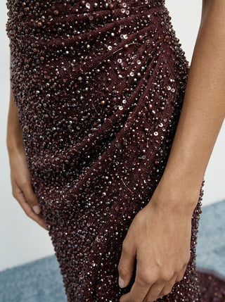 Regalia Gown – Plum Sparkle