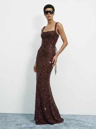 Regalia Gown – Plum Sparkle