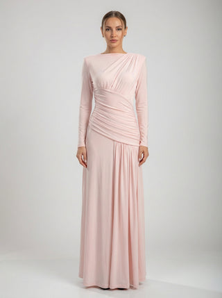 שמלת אמארה בצבע סומק