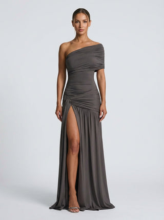 שמלת רפיה נוקטיס - אפור