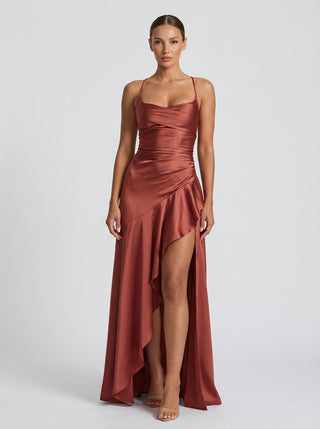 שמלות סולן קסקדה – חלודה