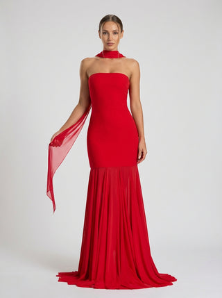 שמלת ערפל אורליה – אדום