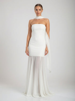 Aurelia Veil Gown – Ivory