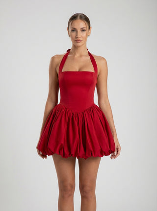 שמלת מיני סלסטין – אדום