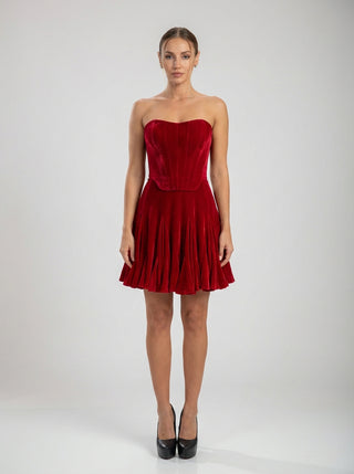 Ravelle Velvet Corset Mini Dress