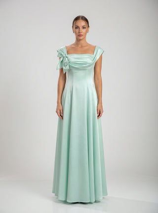 שמלת קשת עם נצנצים בצבע מנטה