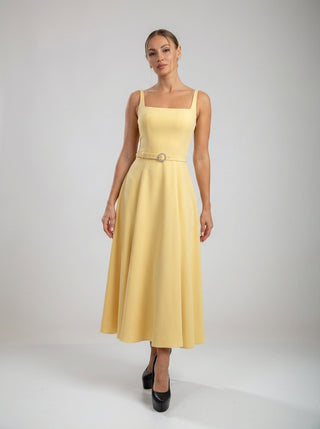 Soleil Belted Midi Dress