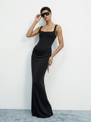 Nocturne Corset Gown – Midnight Black