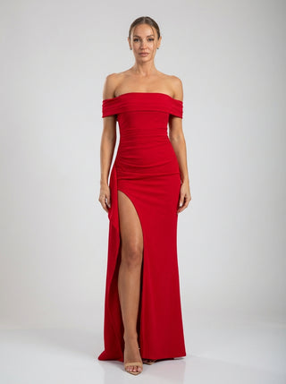 שמלת מרסלין – אדומה