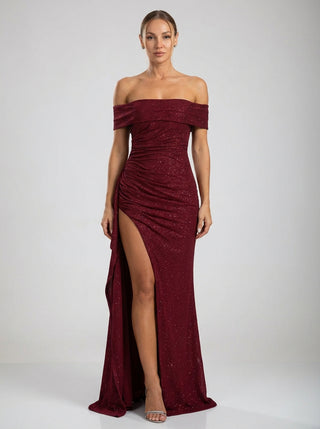 שמלת מרסלין – Sparkle יין עמוק